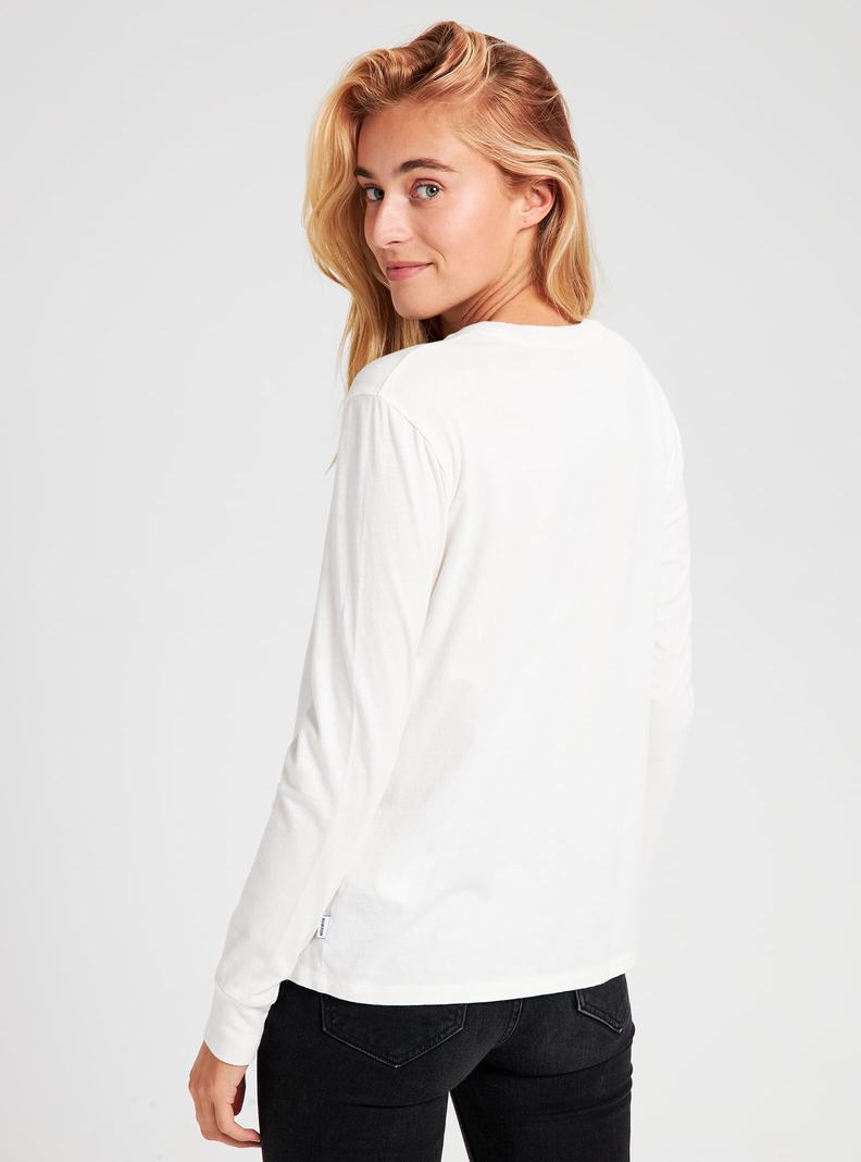 Burton Klassische Blank Long Sleeve T-Shirts Damen Weiß | 381-ANYEGT