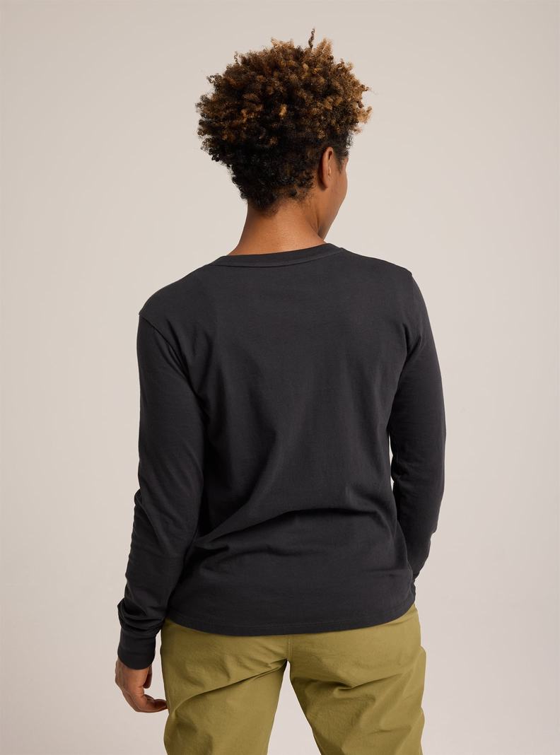 Burton Klassische Blank Long Sleeve T-Shirts Damen Schwarz | 408-WIDXMU