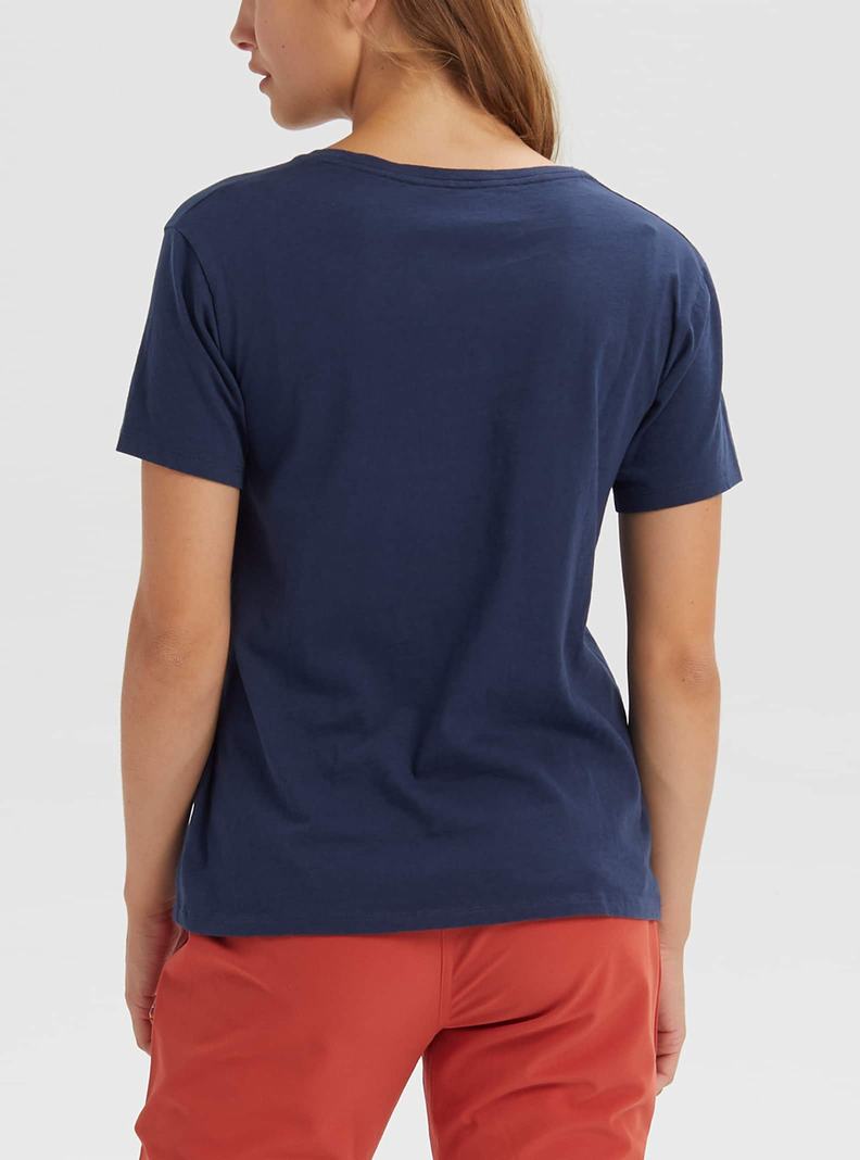 Burton Klassische Kurzes Sleeve Pocket T-Shirts Damen Blau | 470-PJQINB