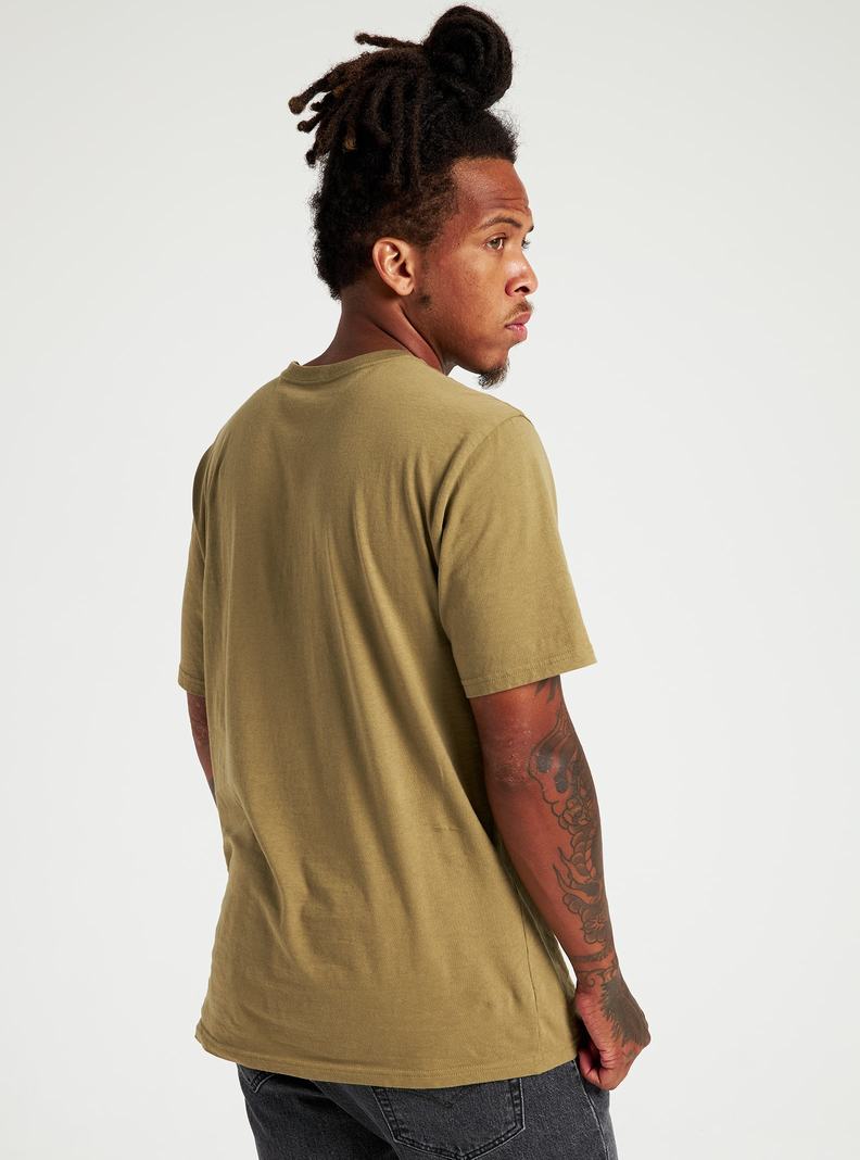 Burton Klassische Kurzes Sleeve T-Shirts Herren Olivgrün | 476-BHSEQW