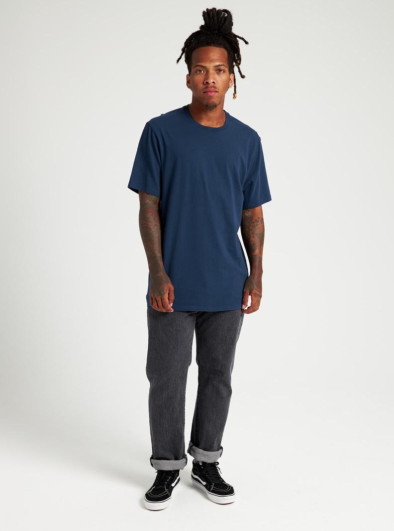 Burton Klassische Kurzes Sleeve T-Shirts Herren Blau | 567-SUBPFX