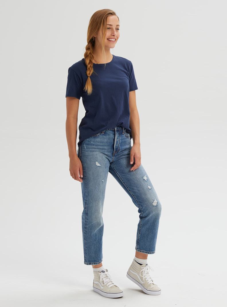 Burton Klassische Kurzes Sleeve T-Shirts Damen Blau | 703-MNGLCP