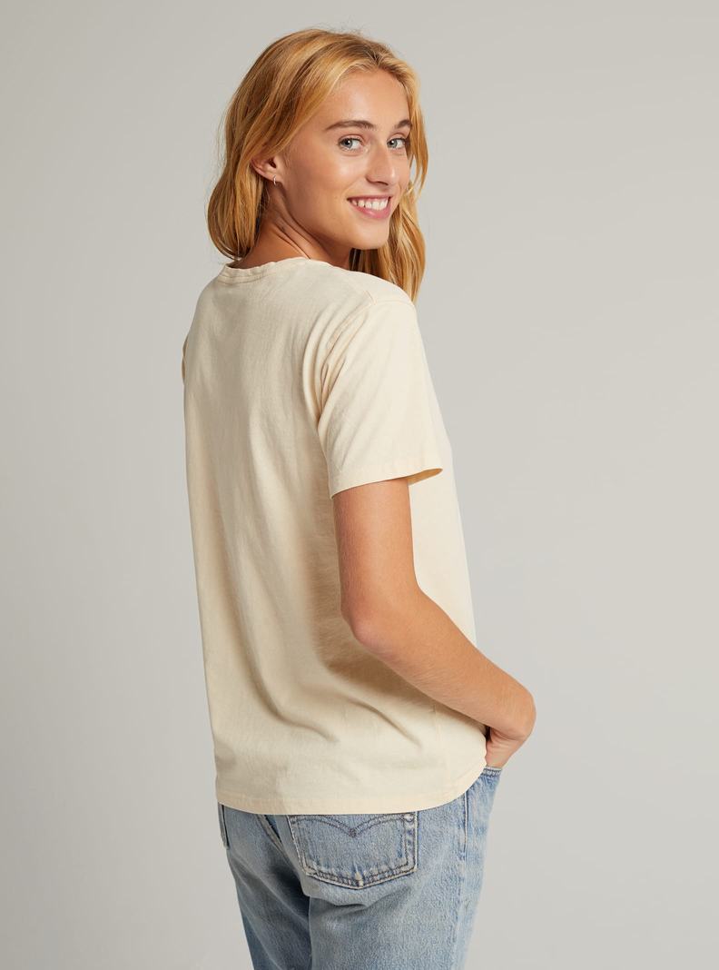 Burton Klassische Kurzes Sleeve T-Shirts Damen Beige | 729-QCIWOB