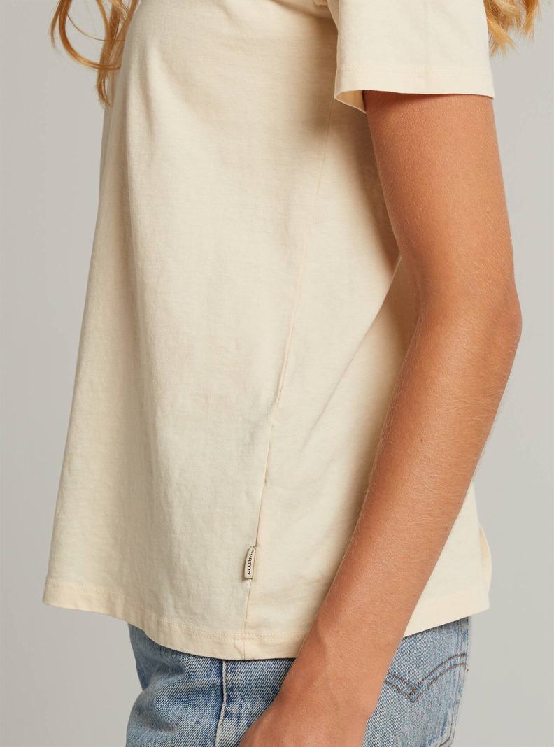 Burton Klassische Kurzes Sleeve T-Shirts Damen Beige | 729-QCIWOB