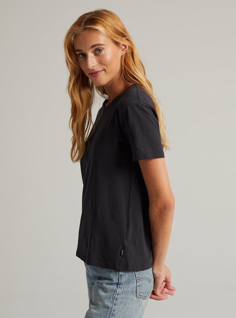Burton Klassische Kurzes Sleeve T-Shirts Damen Schwarz | 817-QPZHRS