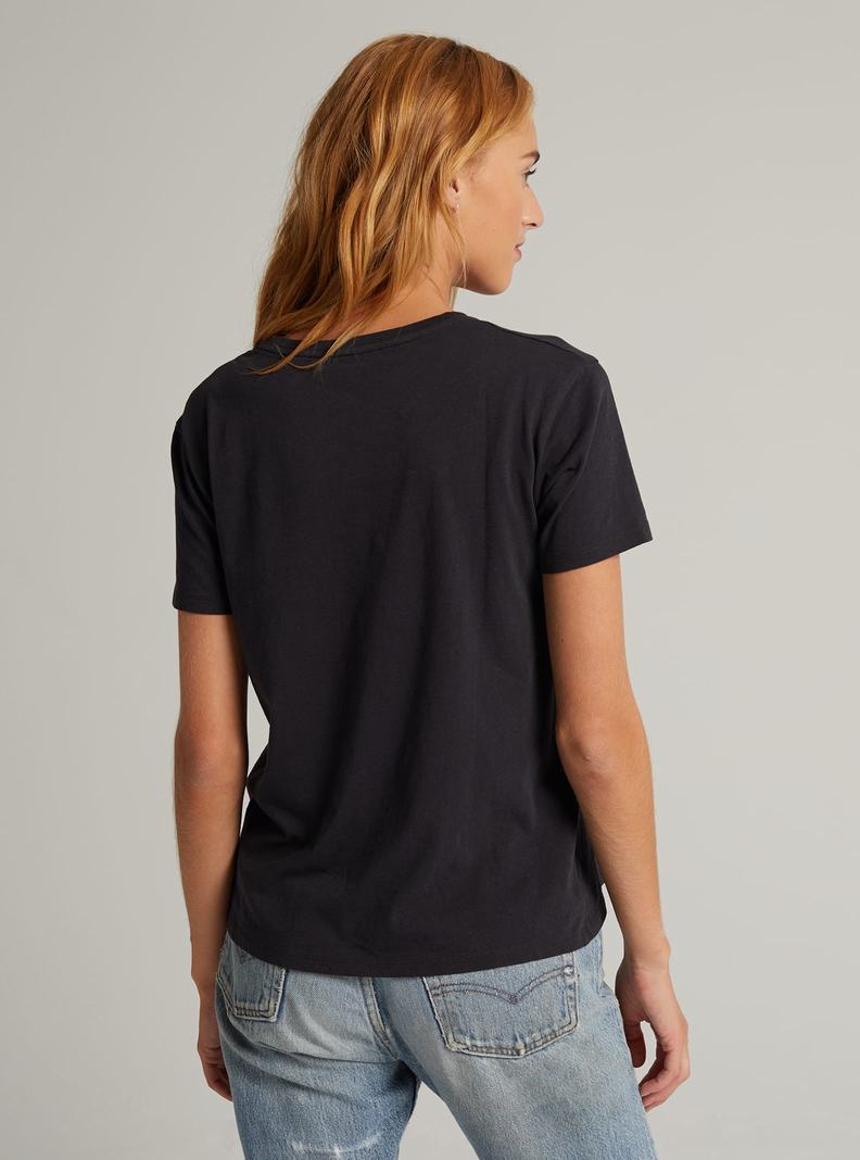 Burton Klassische Kurzes Sleeve T-Shirts Damen Schwarz | 817-QPZHRS
