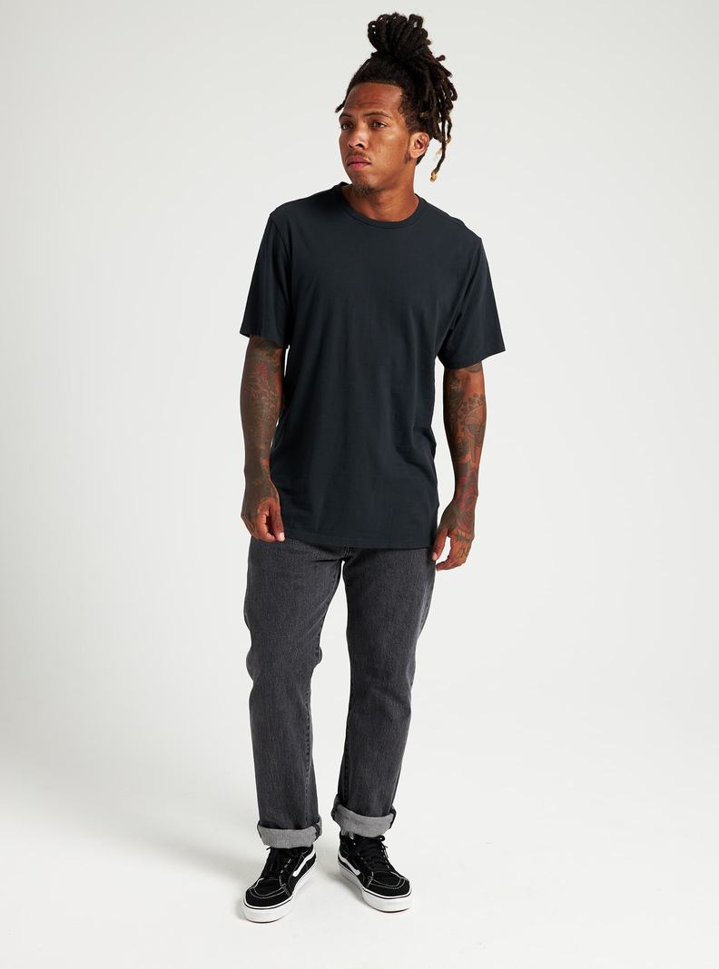Burton Klassische Kurzes Sleeve T-Shirts Herren Schwarz | 912-MTBFVA