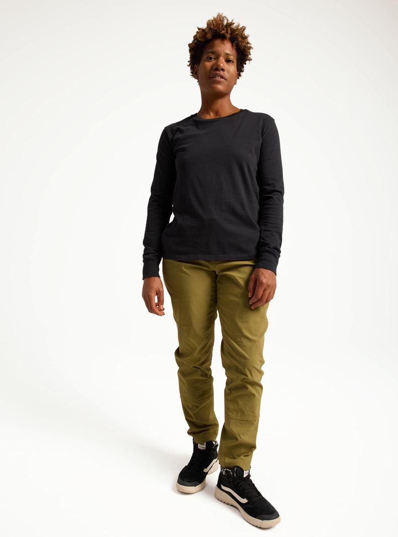 Burton Klassische Long Sleeve T-Shirts Damen Schwarz | 465-DFQCMT