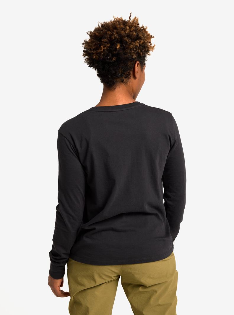 Burton Klassische Long Sleeve T-Shirts Damen Schwarz | 465-DFQCMT