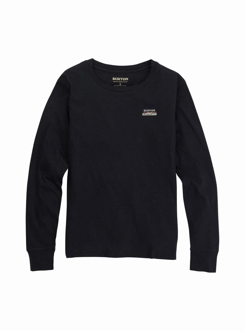 Burton Klassische Long Sleeve T-Shirts Damen Schwarz | 465-DFQCMT