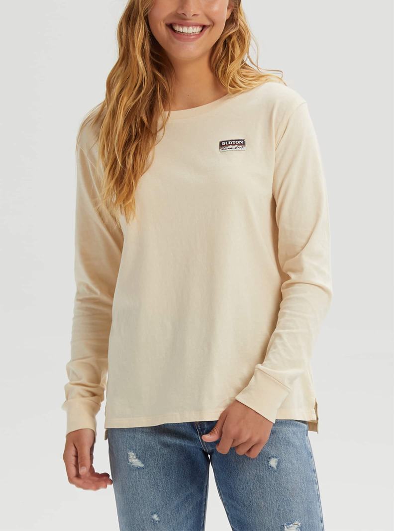 Burton Klassische Long Sleeve T-Shirts Damen Beige | 953-NZUQGC
