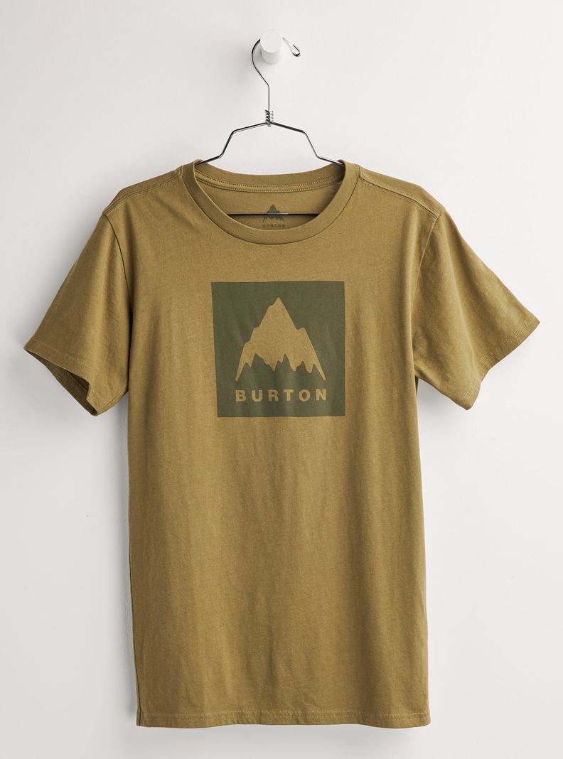 Burton Klassische Mountain High Kurzes Sleeve T-Shirts Kinder Olivgrün | 089-IPBDHT