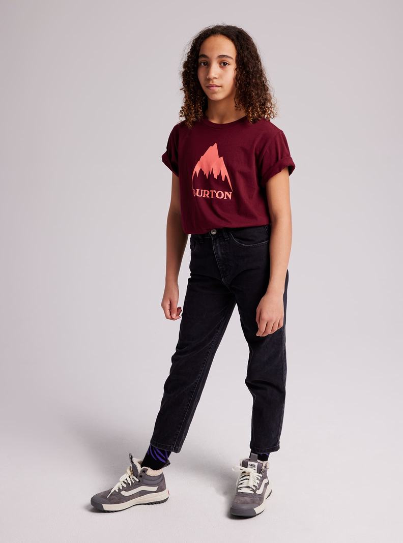 Burton Klassische Mountain High Kurzes Sleeve T-Shirts Kinder Rot | 362-NUFGSL