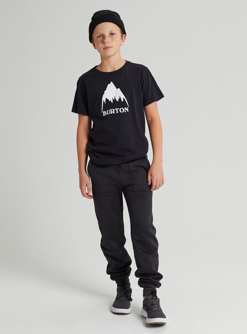 Burton Klassische Mountain High Kurzes Sleeve T-Shirts Kinder Schwarz | 410-MFJHKB