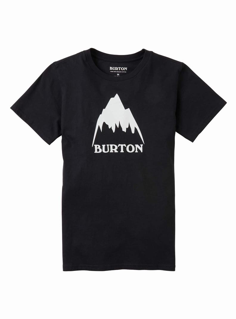 Burton Klassische Mountain High Kurzes Sleeve T-Shirts Kinder Schwarz | 410-MFJHKB