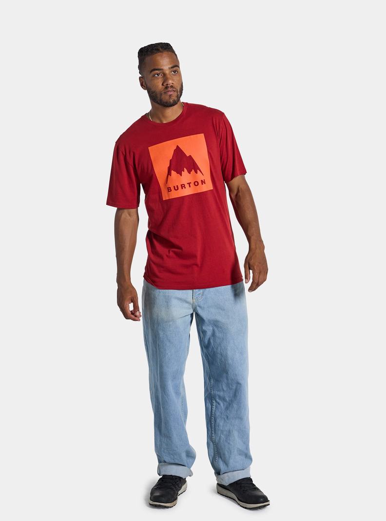 Burton Klassische Mountain High Kurzes Sleeve T-Shirts Herren Rot | 605-HFSIKR