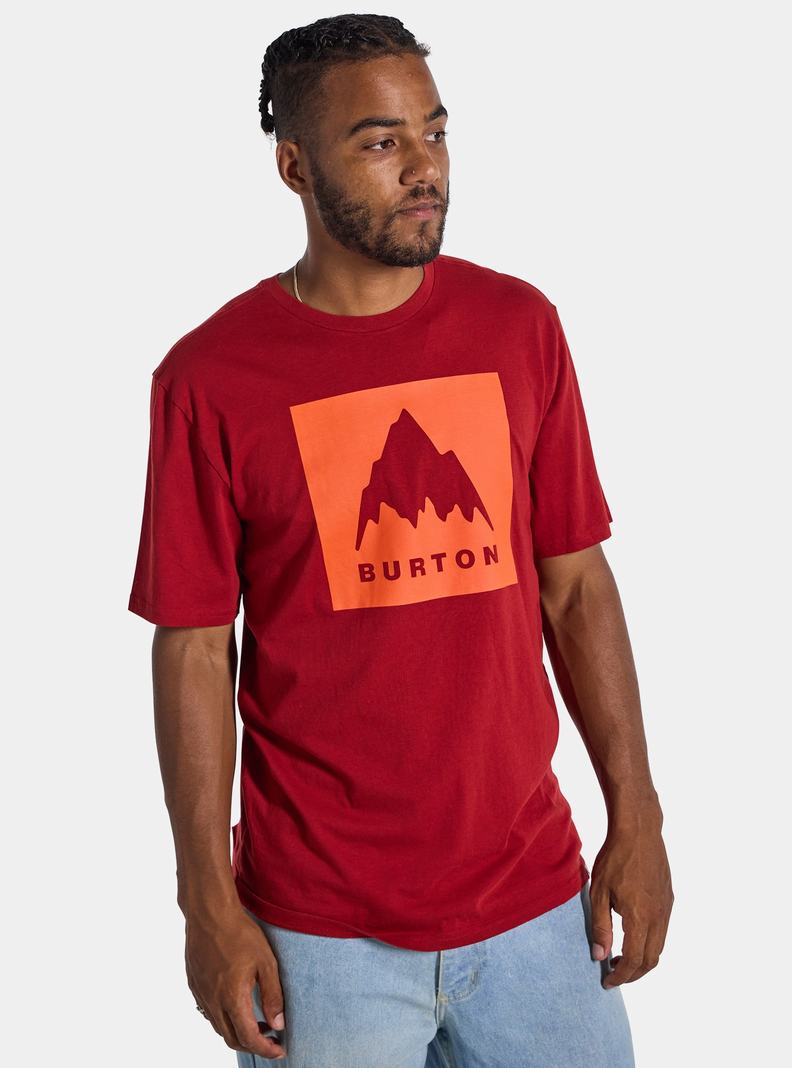 Burton Klassische Mountain High Kurzes Sleeve T-Shirts Herren Rot | 605-HFSIKR