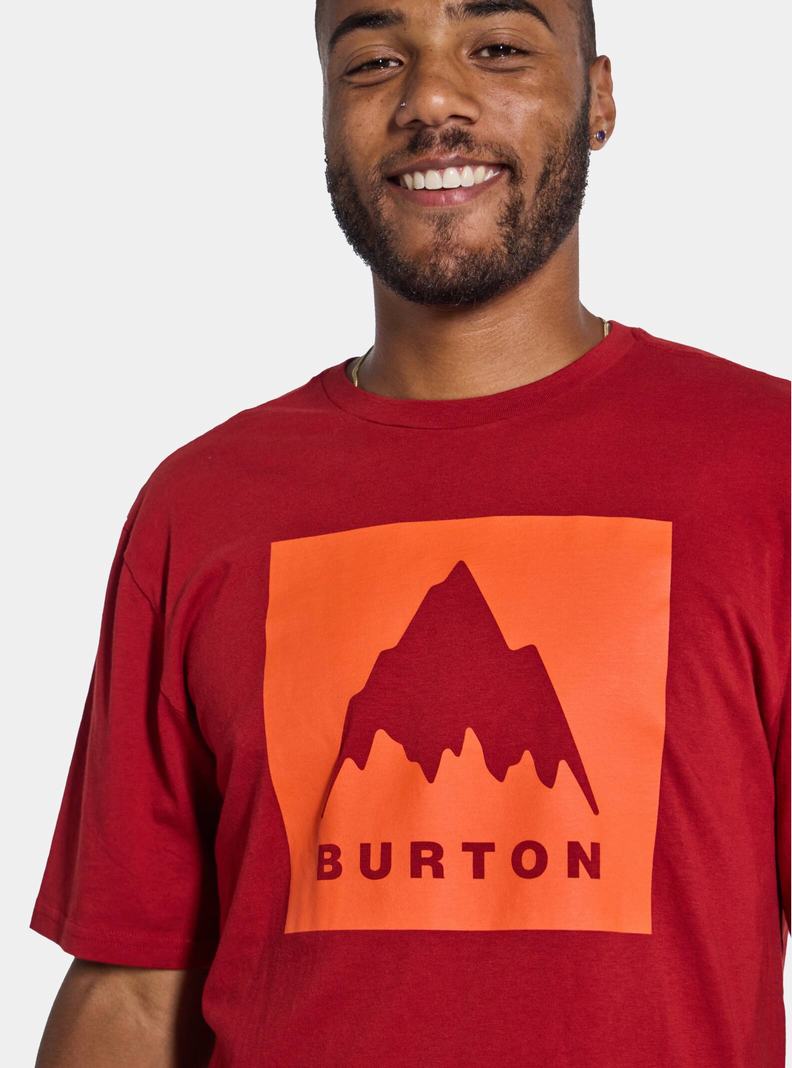 Burton Klassische Mountain High Kurzes Sleeve T-Shirts Herren Rot | 605-HFSIKR