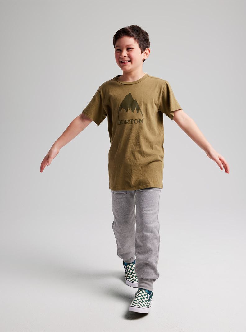 Burton Klassische Mountain High Kurzes Sleeve T-Shirts Kinder Olivgrün | 743-TZWMIX