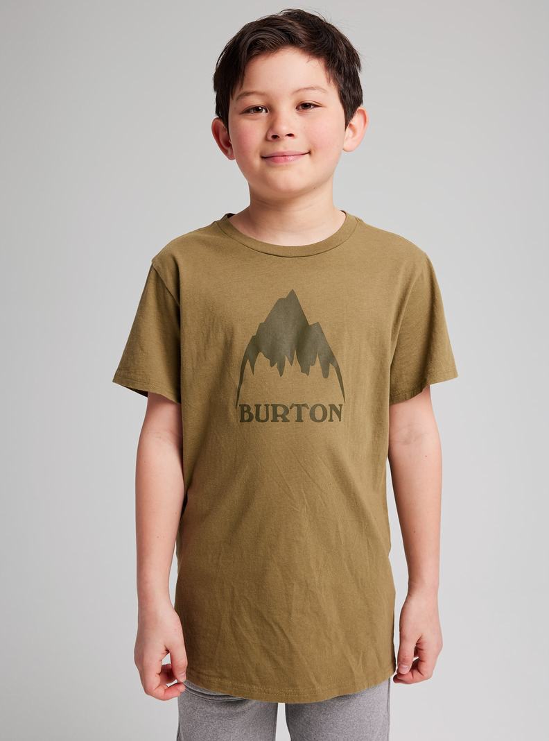 Burton Klassische Mountain High Kurzes Sleeve T-Shirts Kinder Olivgrün | 743-TZWMIX