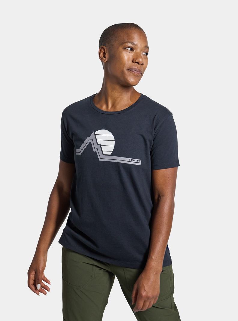 Burton Klassische Retro Kurzes Sleeve T-Shirts Damen Schwarz | 306-DZVXAH
