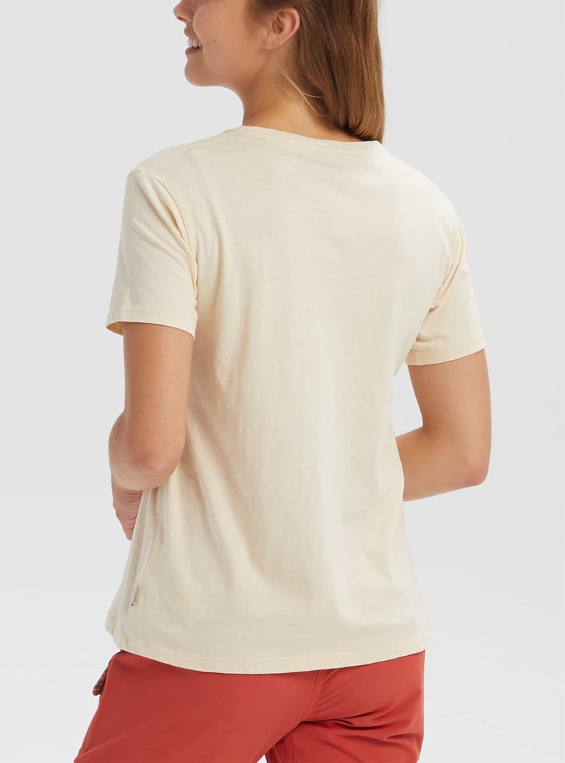 Burton Klassische Retro Kurzes Sleeve T-Shirts Damen Beige | 341-ANKBVI