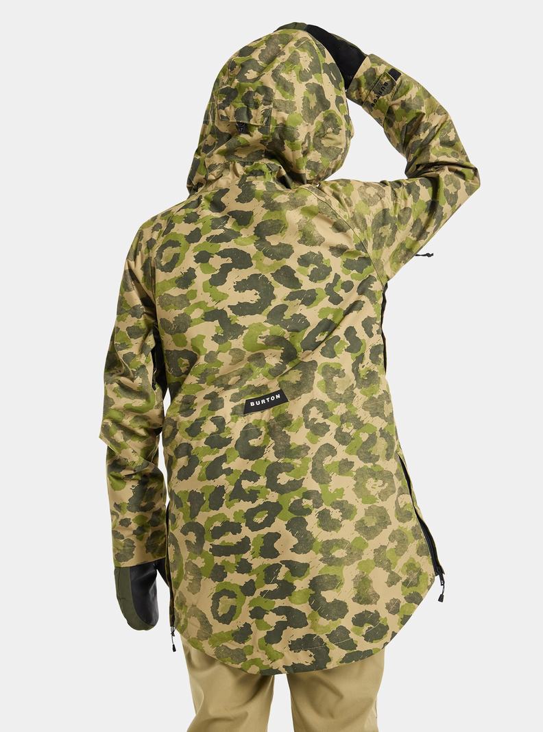 Burton Lalik 2L Snowboardjacke Damen Grün Camouflage | 120-RXUVAT