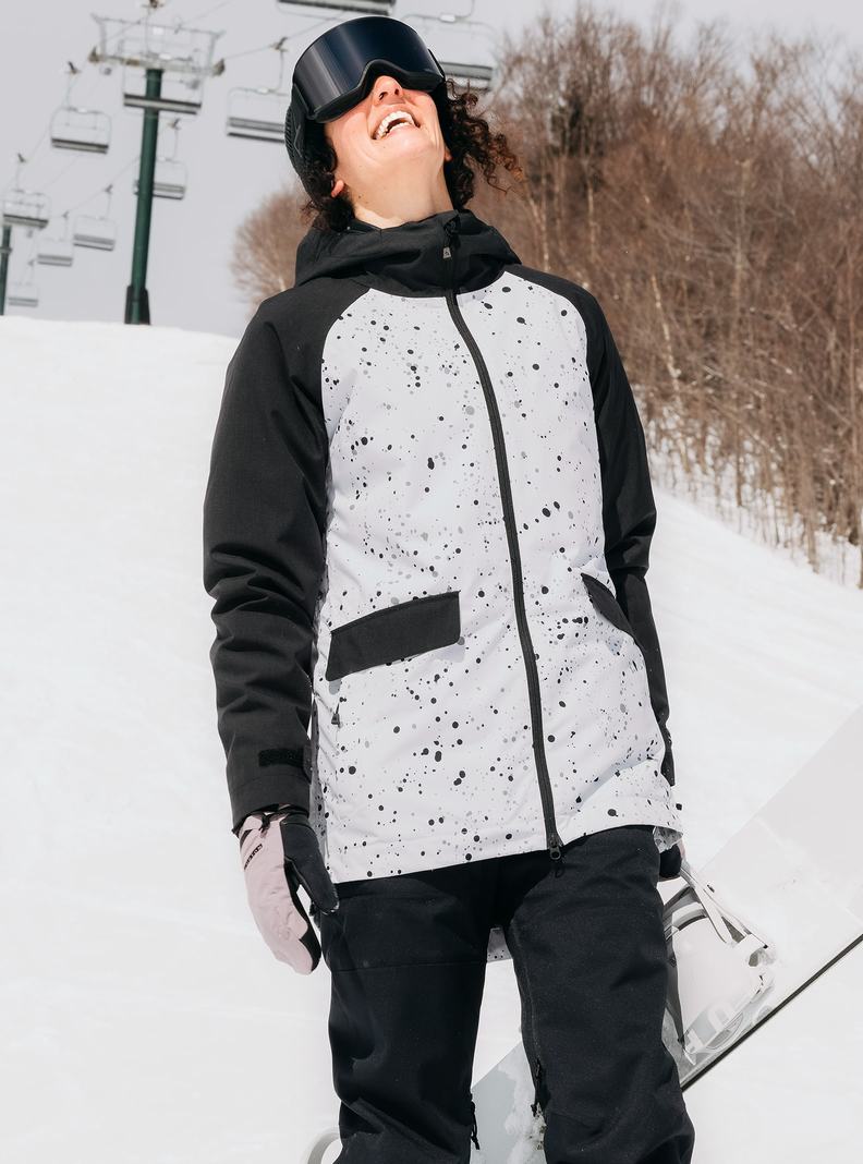 Burton Lalik 2L Snowboardjacke Damen Weiß Schwarz | 193-WVNHTA