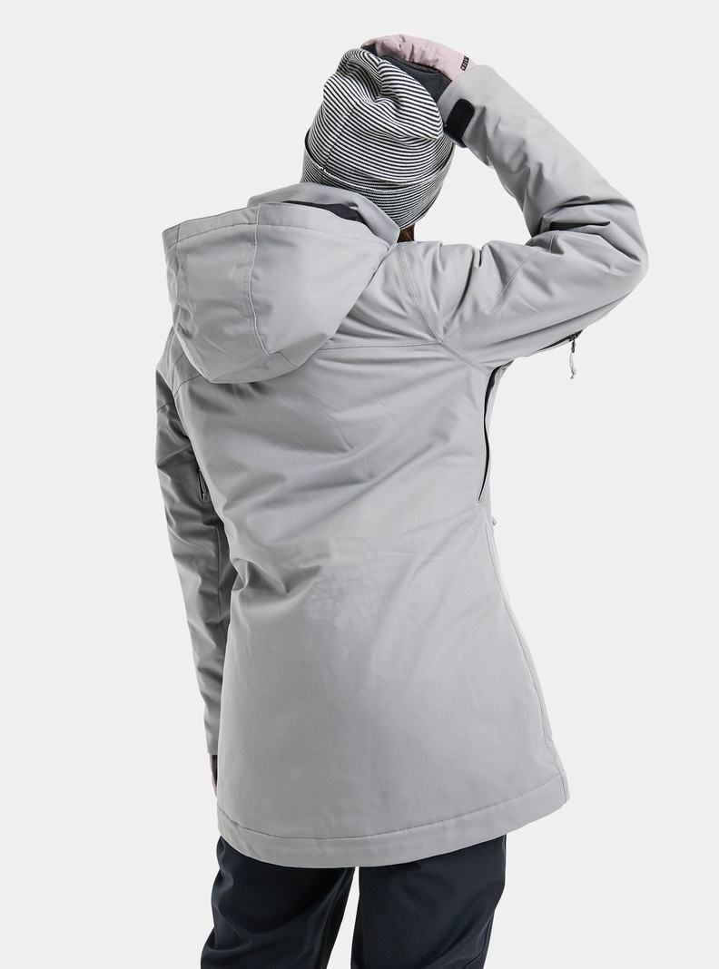 Burton Lelah 2L Snowboardjacke Damen Grau | 894-SZJIDL