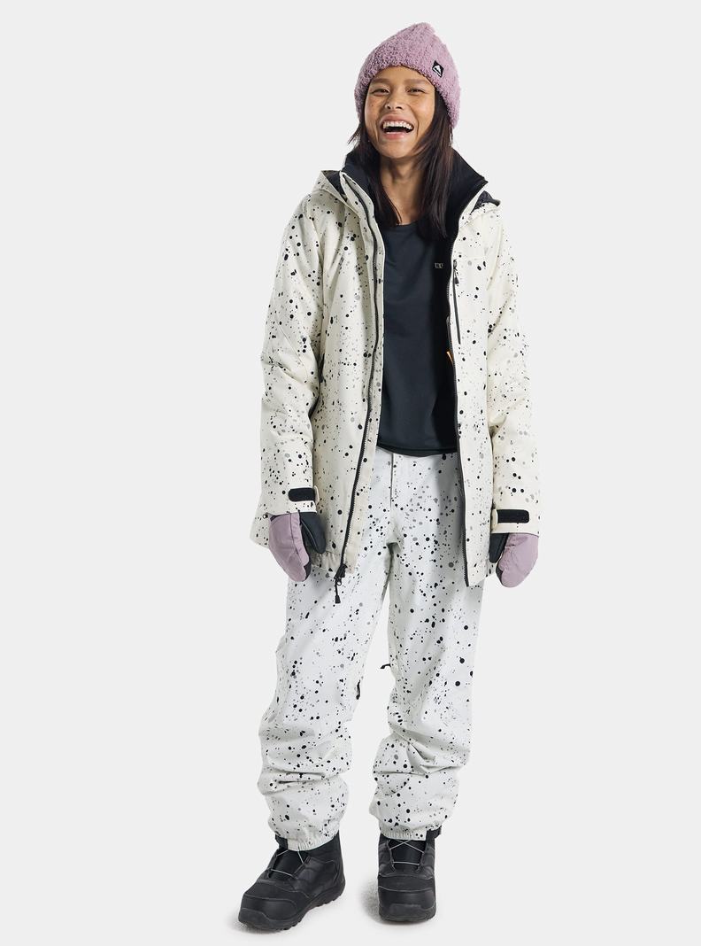 Burton Lelah 2L Snowboardjacke Damen Weiß | 697-JXFZAN