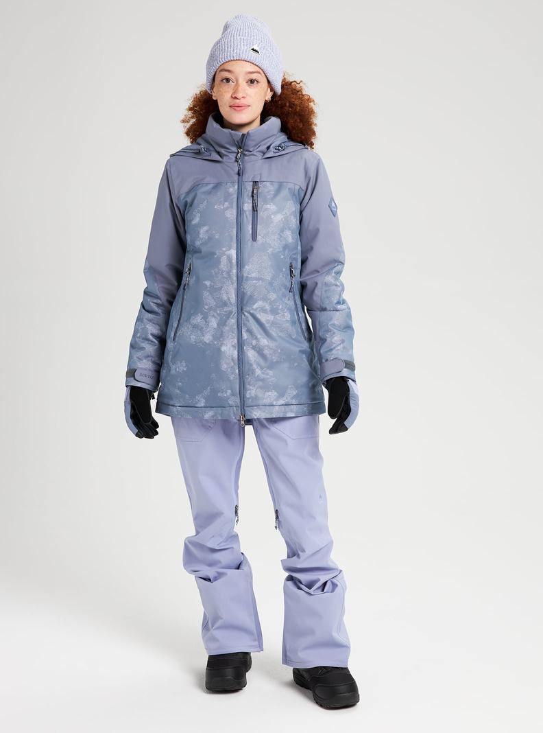 Burton Lelah Snowboardjacke Damen Grau | 678-SXZJLW