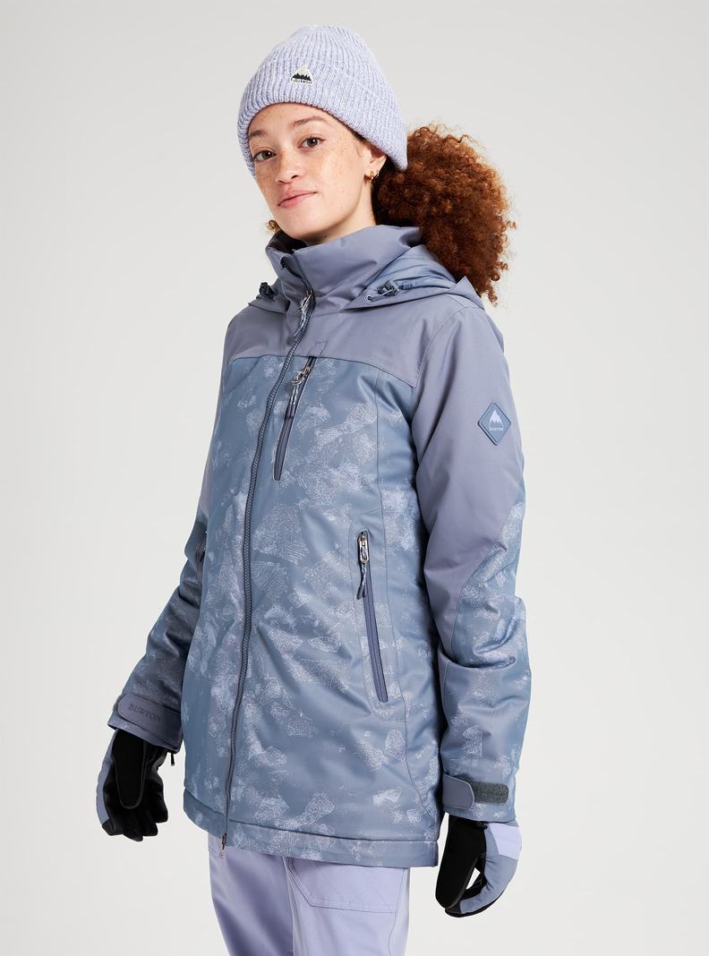 Burton Lelah Snowboardjacke Damen Grau | 678-SXZJLW