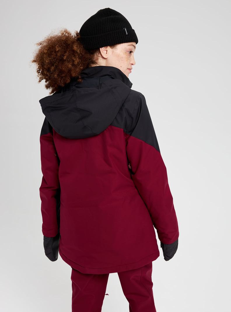 Burton Lelah Snowboardjacke Damen Schwarz Bordeaux | 514-XKAOEB