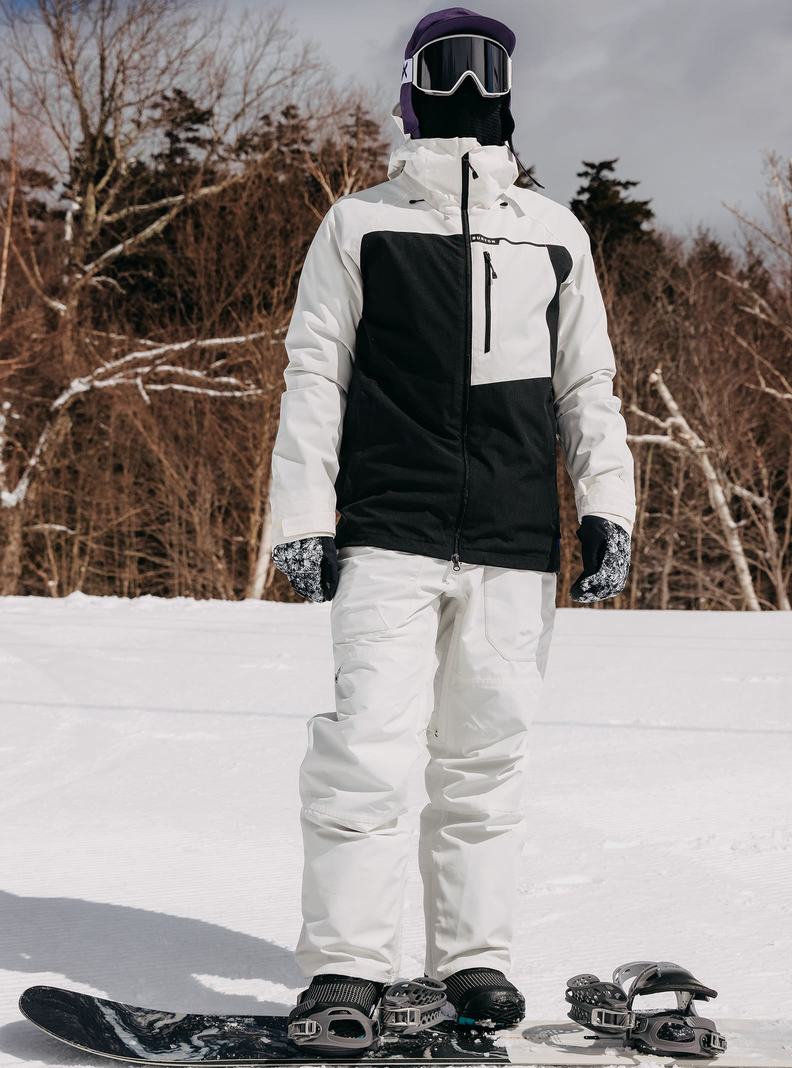 Burton Lodgepole 2L Snowboardjacke Herren Weiß Schwarz | 120-GJXPSN