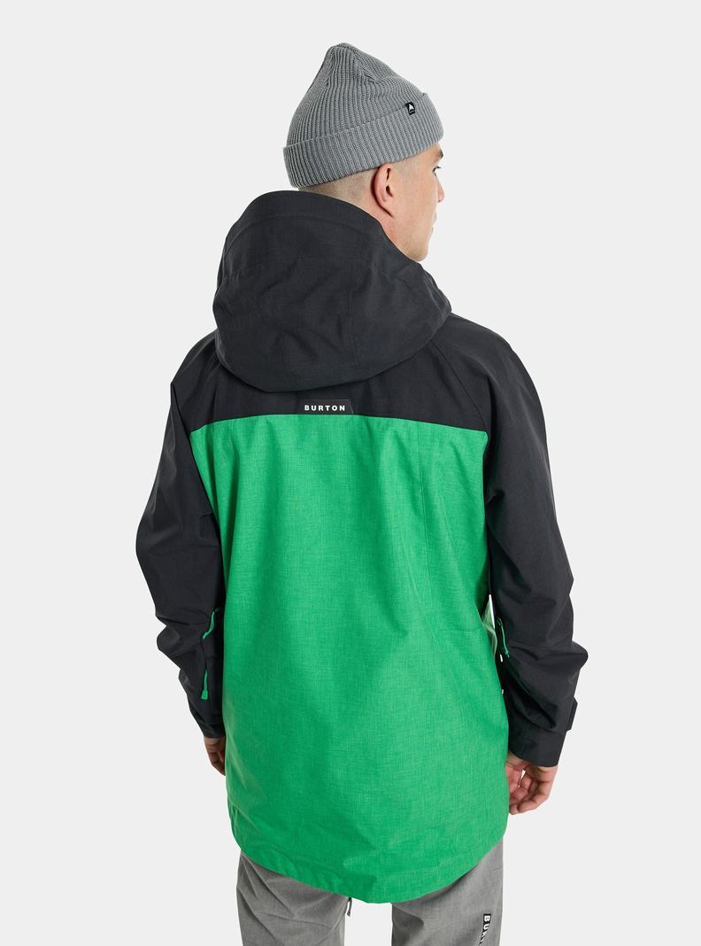 Burton Lodgepole 2L Snowboardjacke Herren Schwarz Grün | 815-EFPULW
