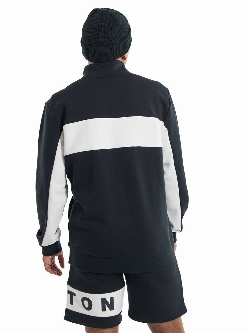 Burton Lowball Quarter-Zip Fleece Sweatshirts Herren Schwarz | 924-NLTGIM