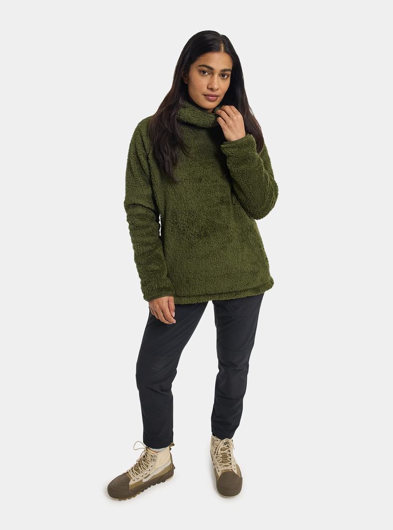 Burton Lynx Pullover Fleece Sweatshirts Damen Tiefesgrün | 327-WEHRMJ