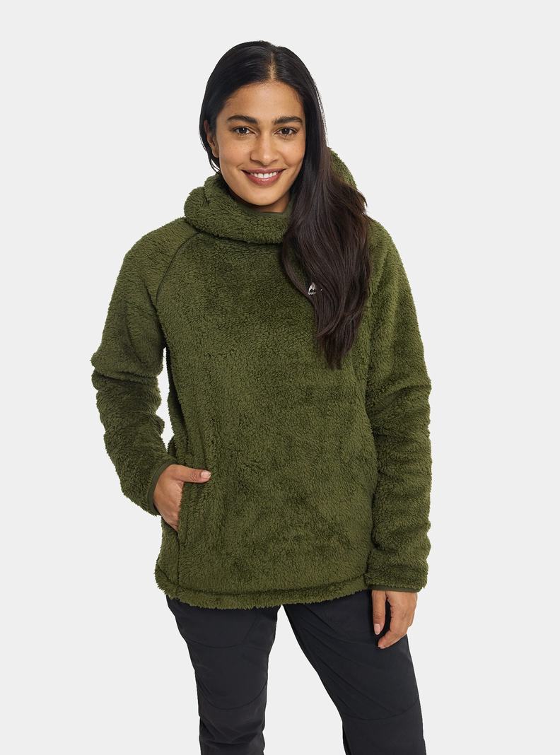 Burton Lynx Pullover Fleece Sweatshirts Damen Tiefesgrün | 327-WEHRMJ