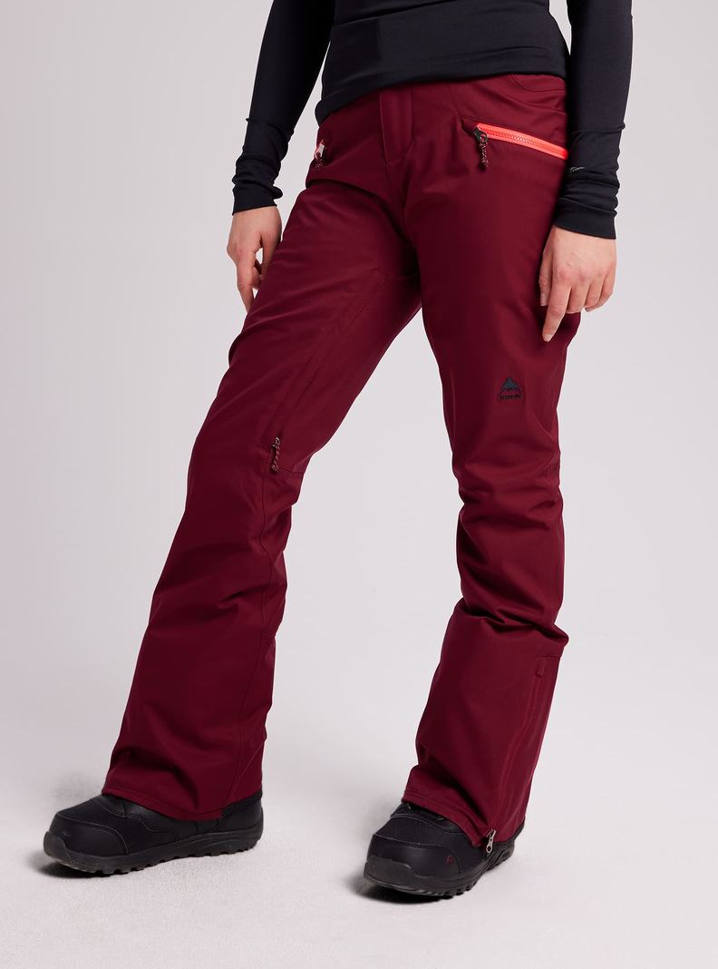 Burton Marcy High Rise Stretch Snowboardhose Damen Bordeaux | 608-ZVDCMF
