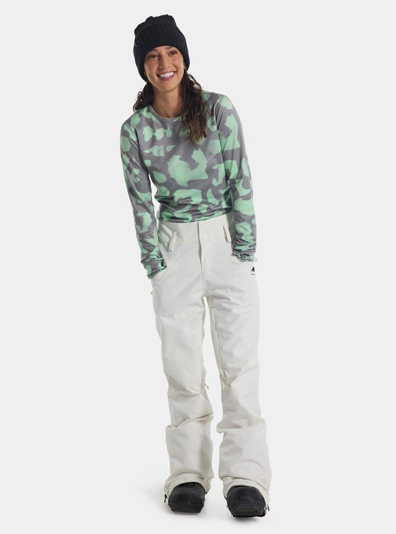 Burton Marcy High Rise Stretch Snowboardhose Damen Weiß | 763-TZANKI