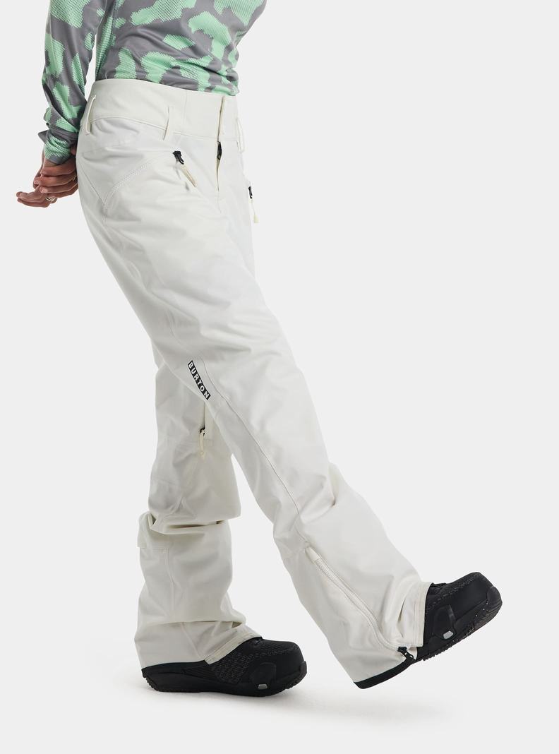 Burton Marcy High Rise Stretch Snowboardhose Damen Weiß | 763-TZANKI