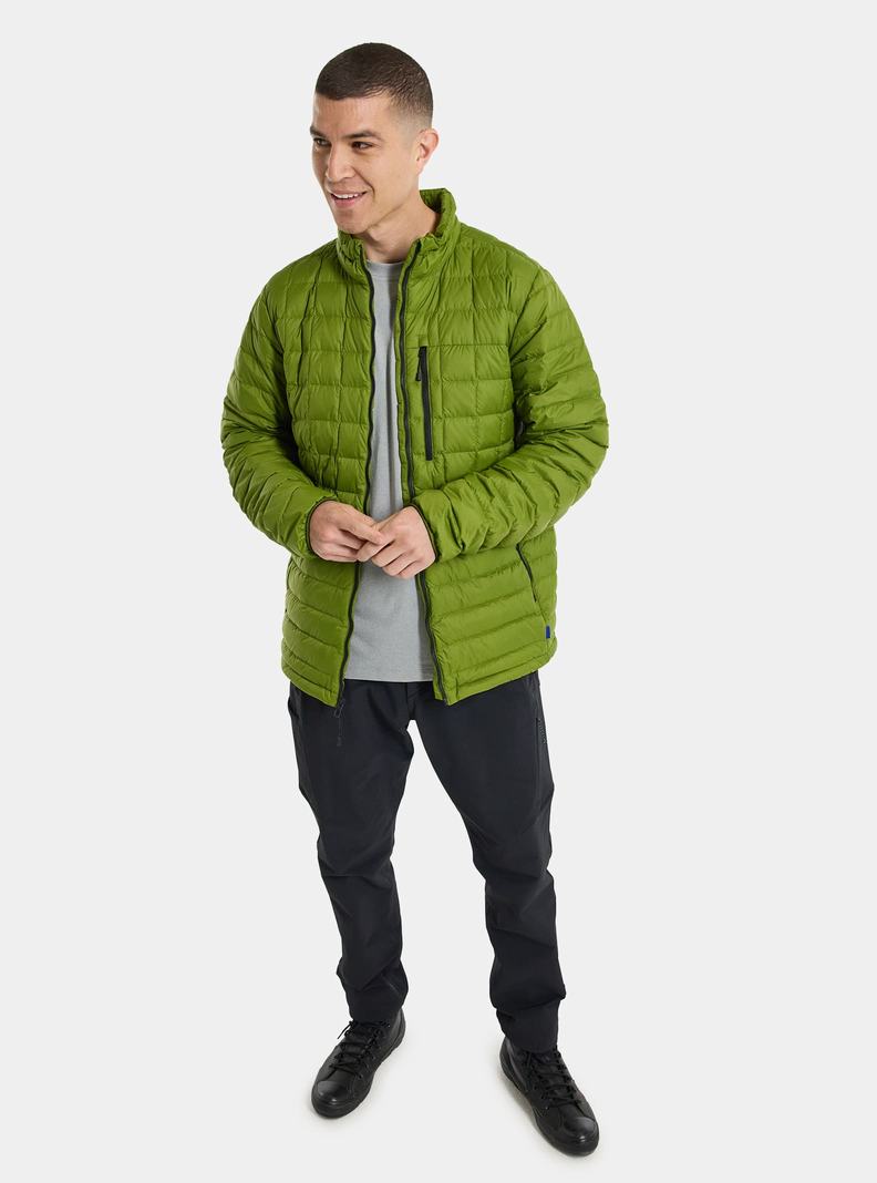 Burton Mid-Heat Down Snowboardjacke Herren Grün | 340-RMLNJI
