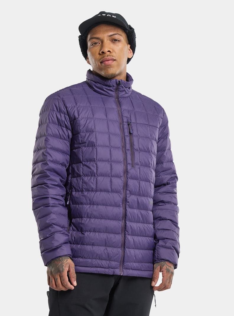 Burton Mid-Heat Down Snowboardjacke Herren Lila | 578-LSXHRQ