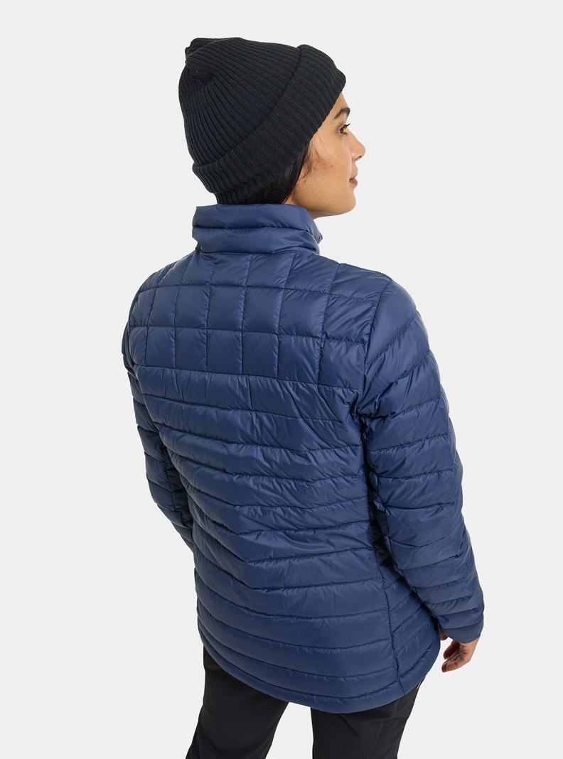 Burton Mid-Heat Insulated Down Snowboardjacke Damen Blau | 482-ZLKNPJ