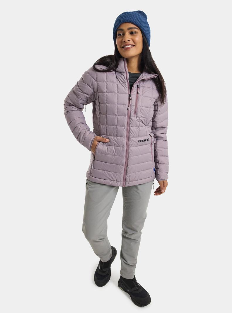 Burton Mid-Heat Mit Kapuze Down Insulated Snowboardjacke Damen Lavendel | 418-FAWDYX