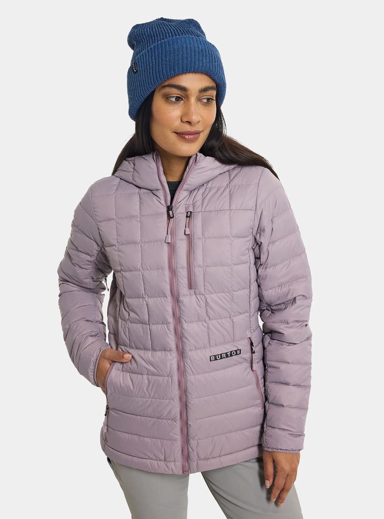 Burton Mid-Heat Mit Kapuze Down Insulated Snowboardjacke Damen Lavendel | 418-FAWDYX