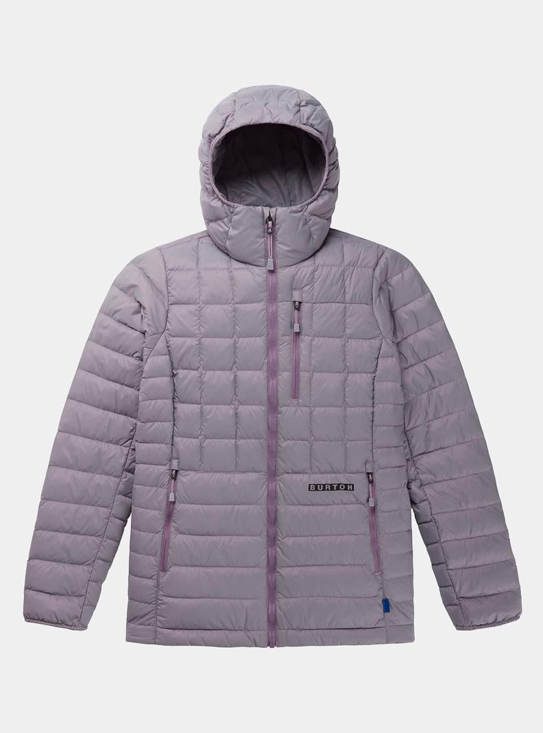 Burton Mid-Heat Mit Kapuze Down Insulated Snowboardjacke Damen Lavendel | 418-FAWDYX