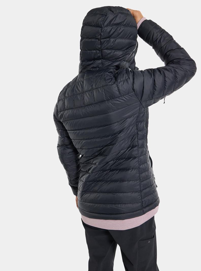 Burton Mid-Heat Mit Kapuze Down Insulated Snowboardjacke Damen Schwarz | 514-KVJWPX
