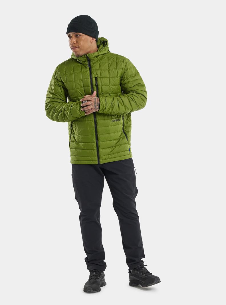 Burton Mid-Heat Mit Kapuze Down Insulated Snowboardjacke Herren Grün | 742-IPMQKS