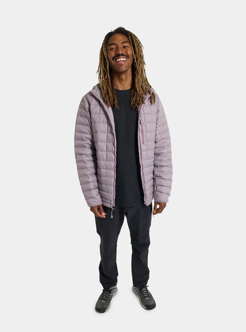 Burton Mid-Heat Mit Kapuze Down Insulated Snowboardjacke Herren Lavendel | 823-DKJCFQ
